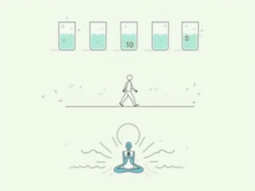 Challenge: Hydrate, walk, repeat! 5 glass...